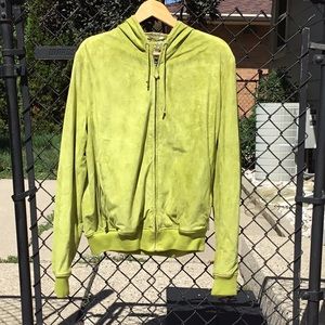 Hermès Lime Green Suede Hoodie